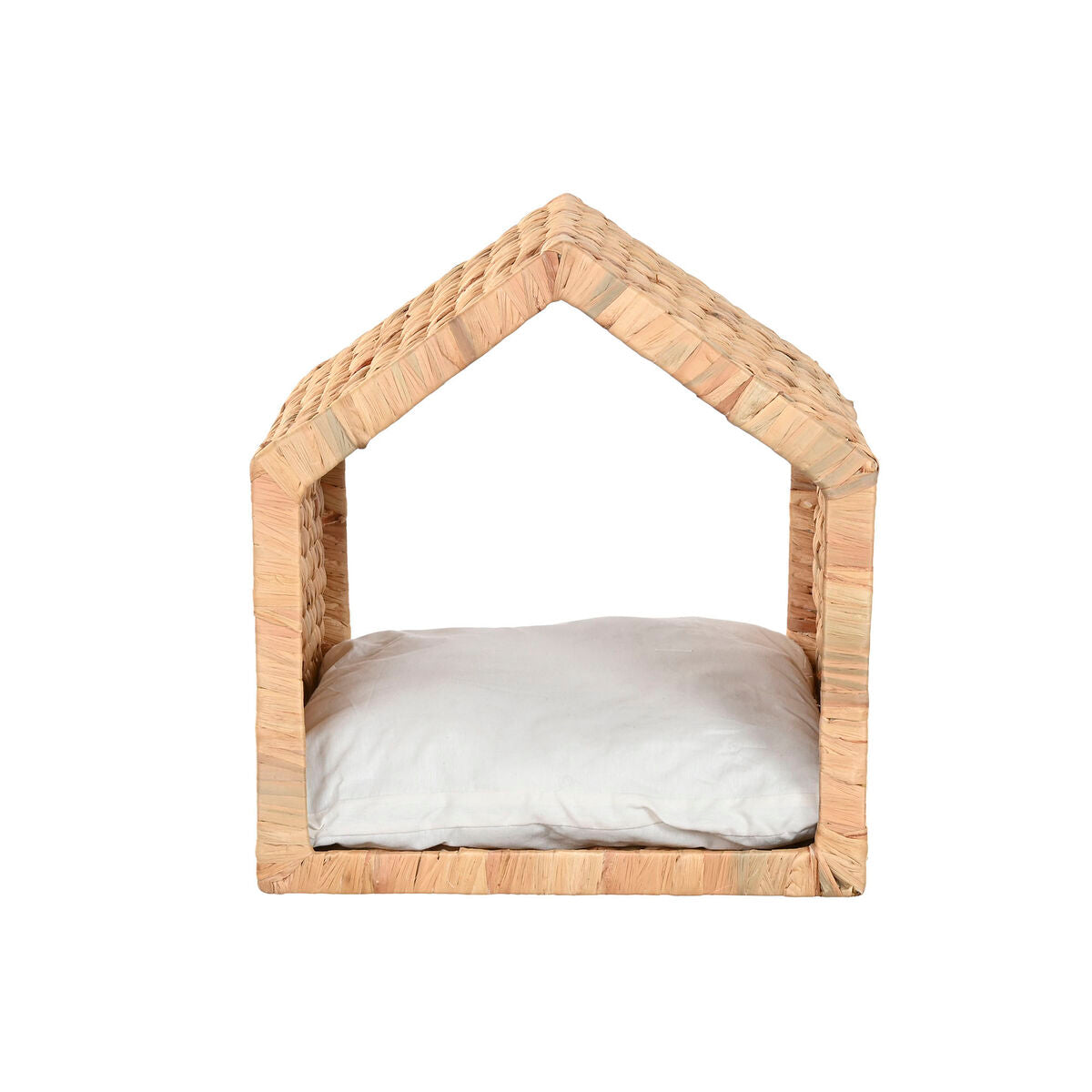 Huisdierbed Home ESPRIT Crème Natuurlijk Metaal Waterhyacint 43 x 43 x 46 cm-4