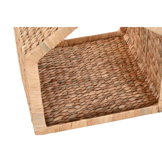 Lit pour animaux de compagnie Home ESPRIT Crème Métal Naturel Jacinthe d’eau 43 x 43 x 46 cm-1