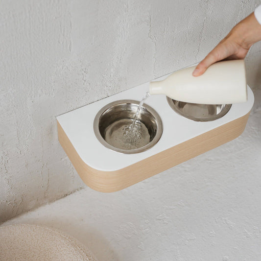 Wasserdichter, erhöhter mittlerer Hundeständer, solider steingebundener Hundenapfständer