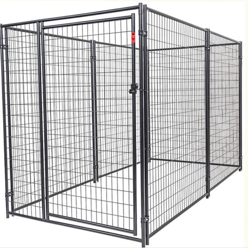 Hoge kwaliteit grote gegalvaniseerde hondenkennel voor buiten/metalen hondenrenkooi-5