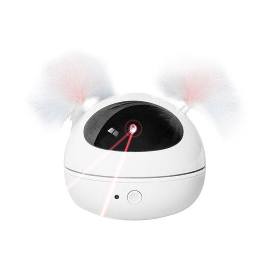 Elektrisches interaktives Katzenspielzeug Ball mit Feder, Infrarotlicht, reizvoller Katzenstab Spielzeug