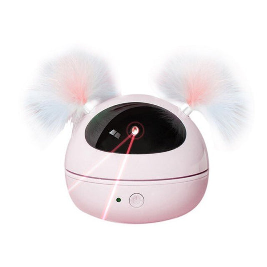 Électrique interactif chat jouet boule plume lumière infrarouge taquiner chat bâton jouets-1