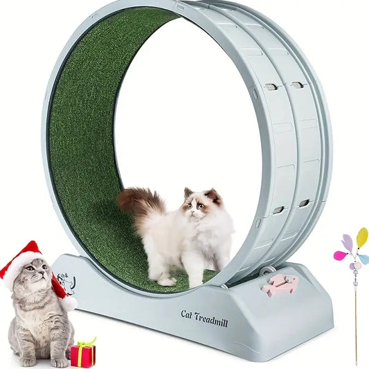 Pet Fitness Wheel - Interactieve loopband voor katten en honden grijs-0