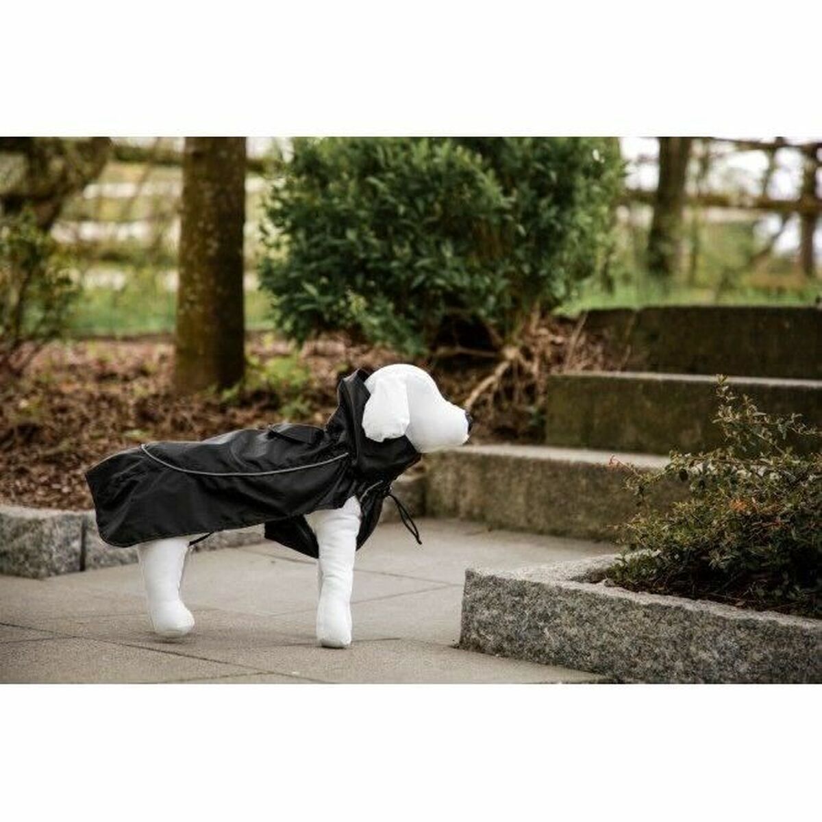 Honden regenjas Kerbl Zwart 50 cm XL-3