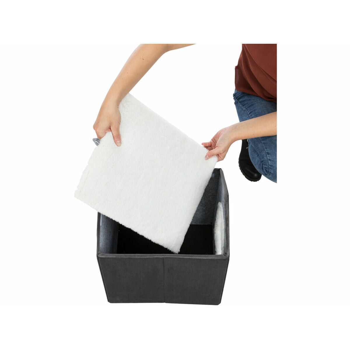 Cabane Trixie Livia Blanc Gris foncé 38 Ãƒâ€ » 41 Ãƒâ€ » 44 cm-8