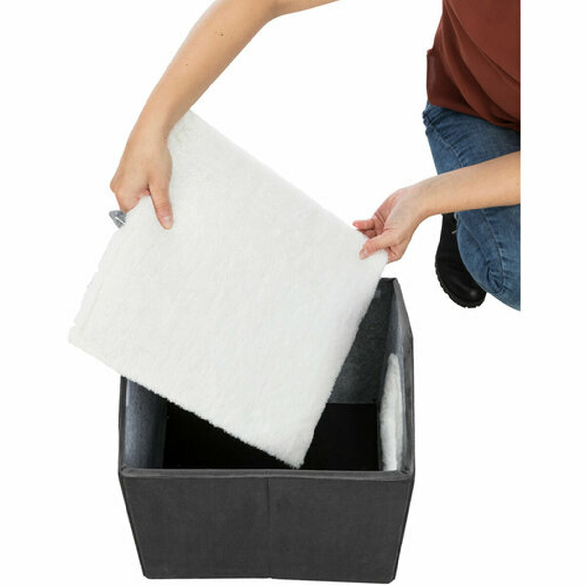 Cabane Trixie Livia Blanc Gris foncé 38 Ãƒâ€ » 41 Ãƒâ€ » 44 cm-7