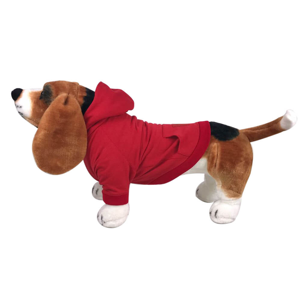 Rode hond hoodie van Doggy Doo Little-1