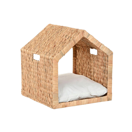 Huisdierbed Home ESPRIT Crème Natuurlijk Metaal Waterhyacint 43 x 43 x 46 cm-0