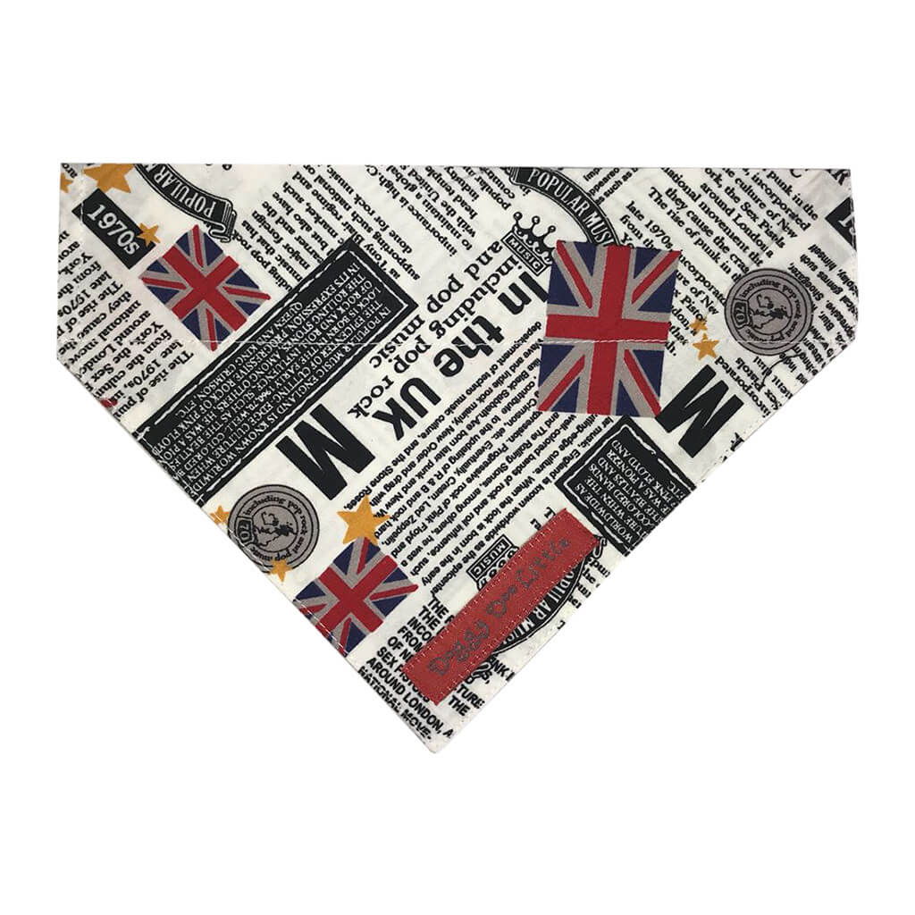 Britse News Collar Bandana door Doggy Doo Little