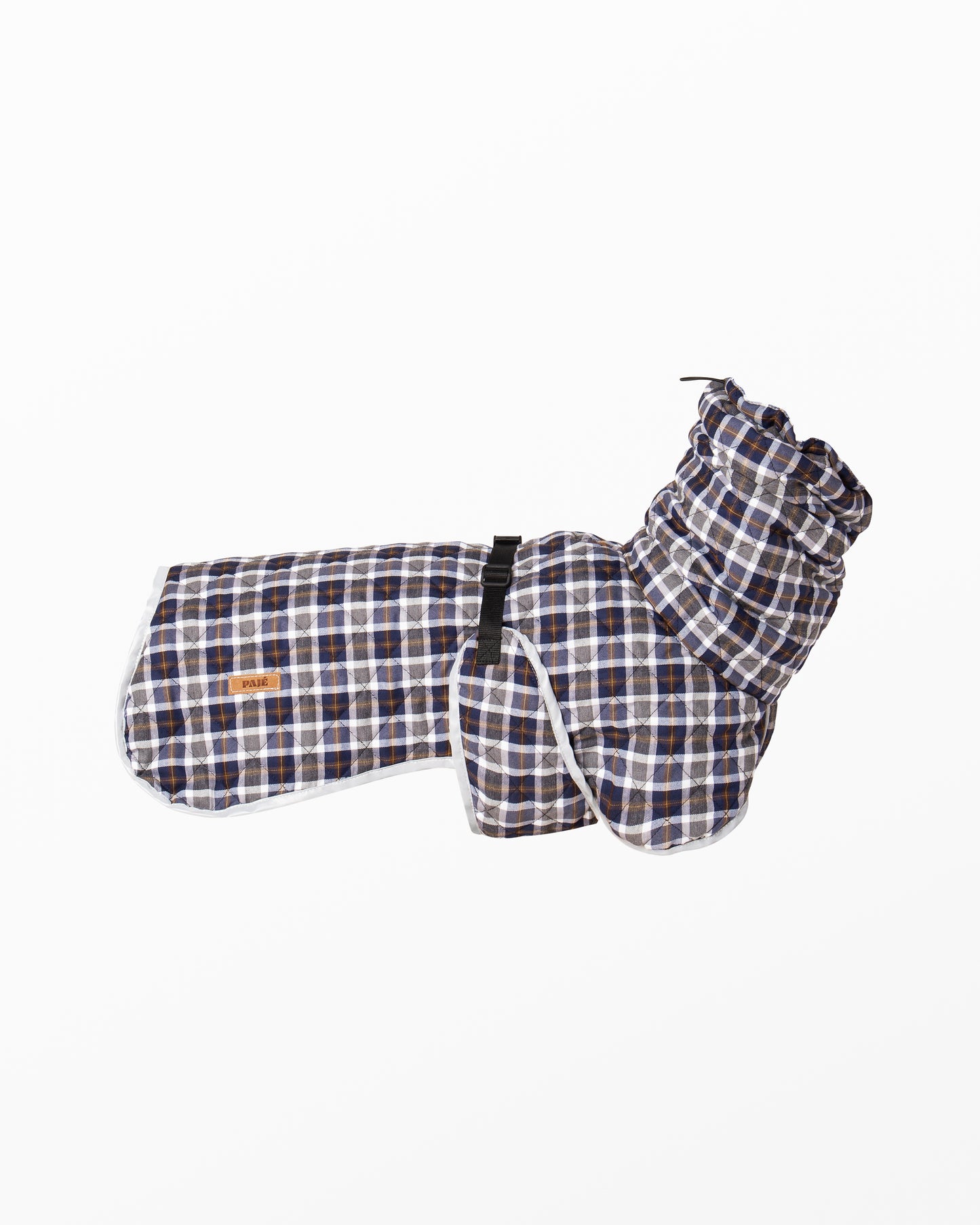 Dog Coat with Integrated Snood – Warm & Comfortable for Cold, Damp Days - Checkered Medium