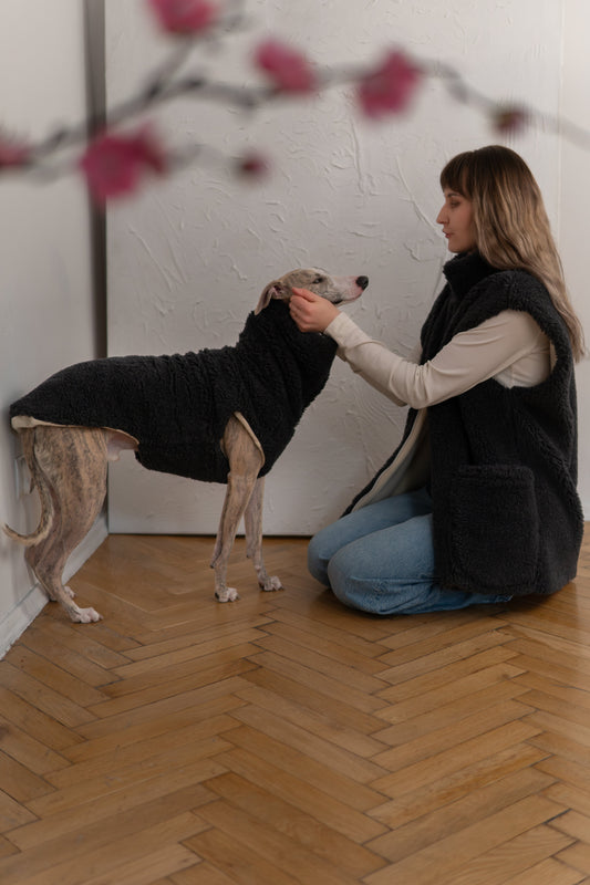 Gilet en laine pour chien - Anthracite-1