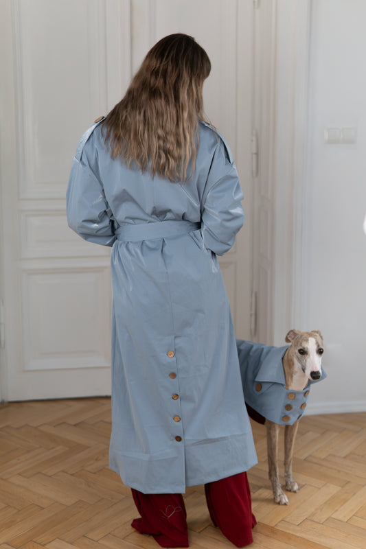 Trench-coat déperlant pour chien - Rouge bordeaux
