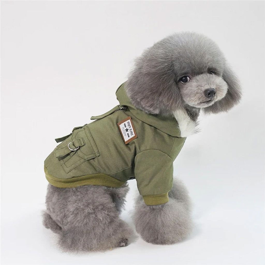 Groene trenchcoat van Doggy Doo Little-2