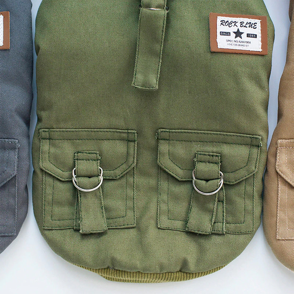 Groene trenchcoat van Doggy Doo Little-3