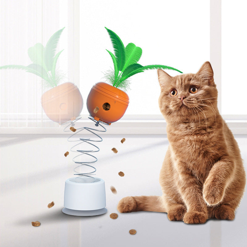 Jouet interactif pour chat distribuant de la nourriture pour la stimulation mentale-0