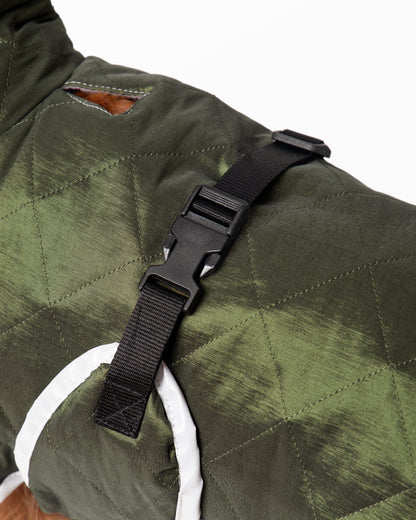 Water-Repellent Dog Raincoat with Adjustable Snood - Navy Small