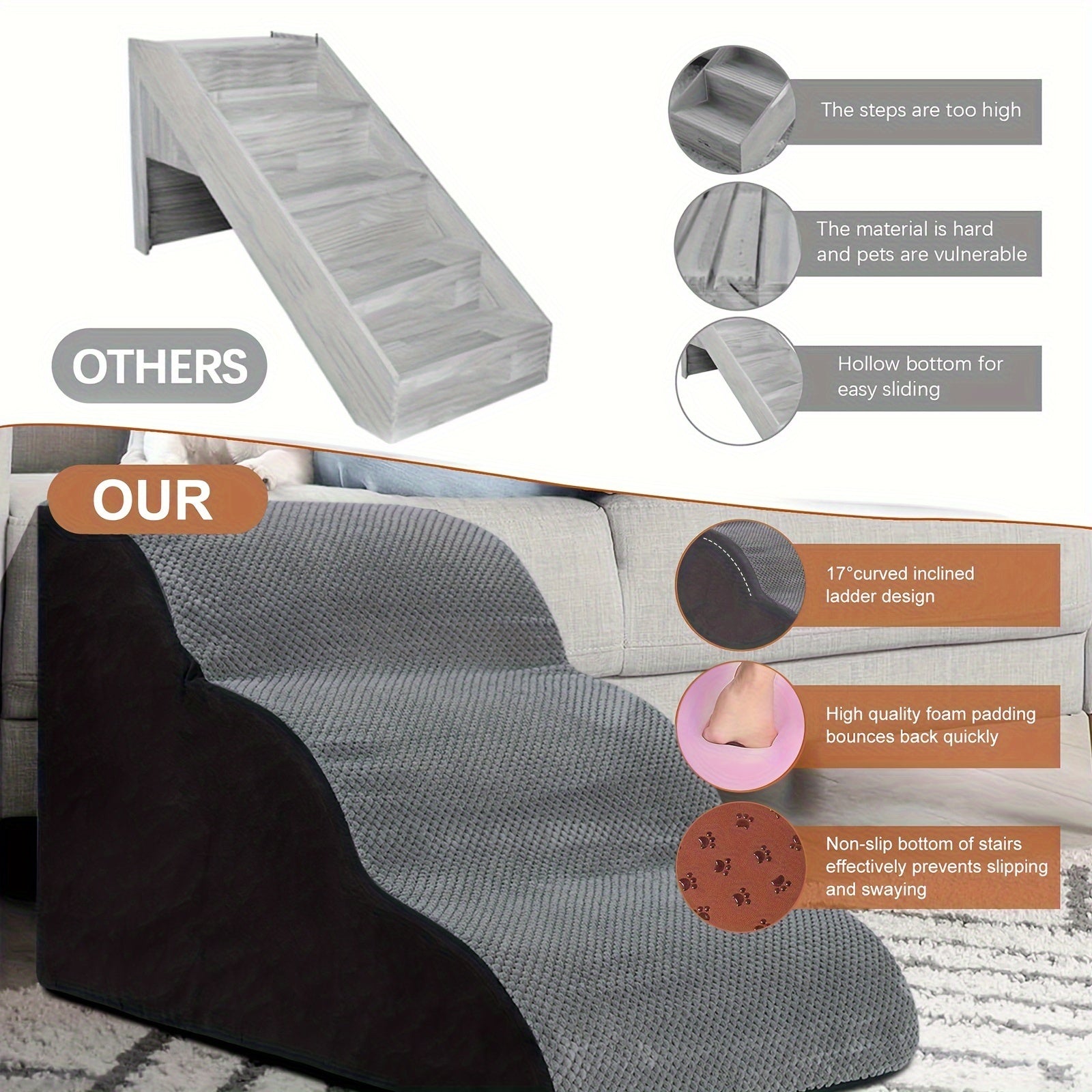 Specifieke hondentrappen voor kleine honden en katten: 3-staps/4-staps/5-stap-1