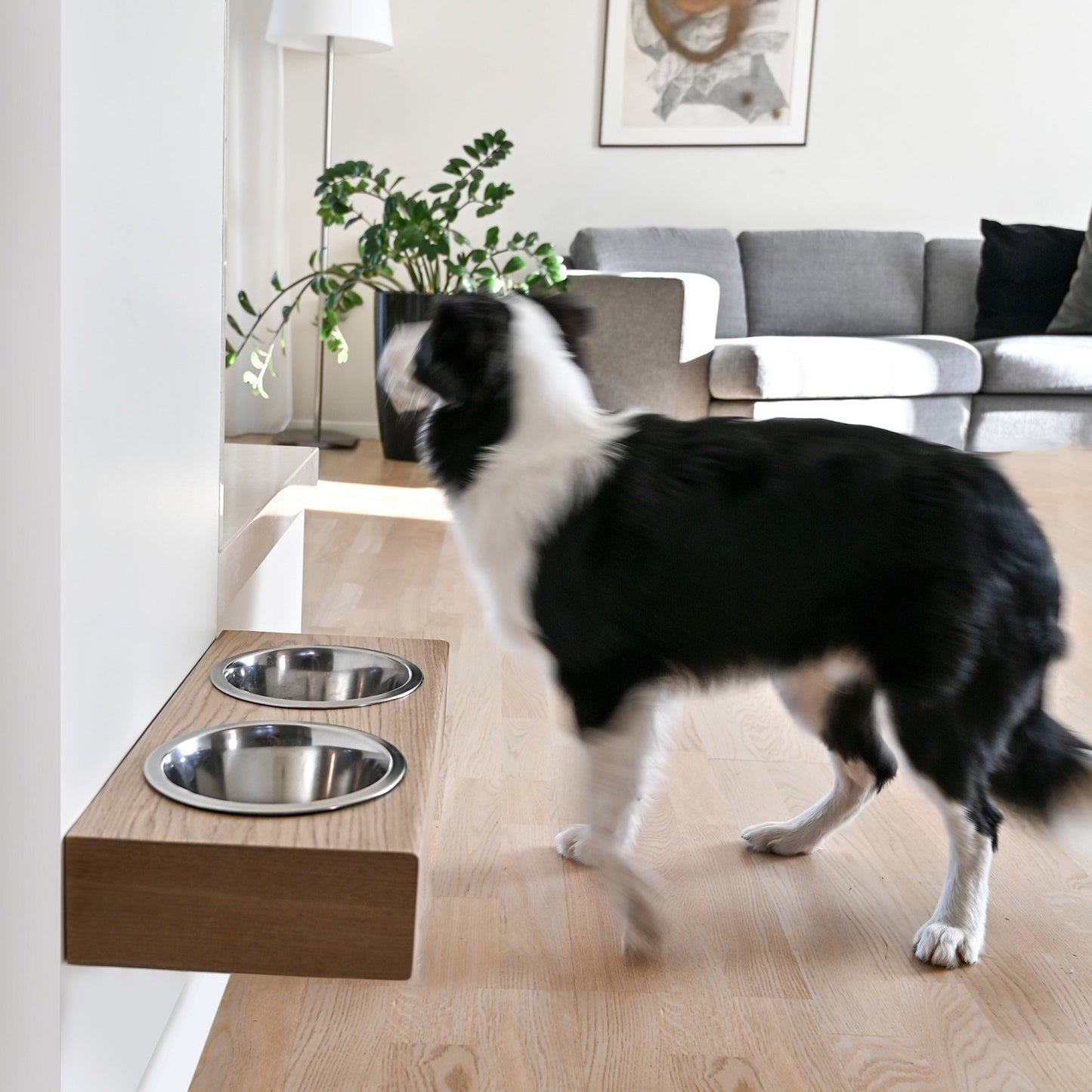 Support de bol pour chien surélevé en bois, 3 tailles pour chiens et chats-2