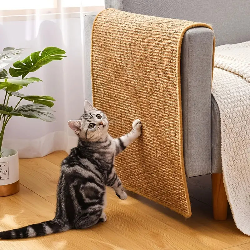 Tapis grattoir pour chat en sisal naturel de qualité supérieure : une protection durable pour vos meubles-3