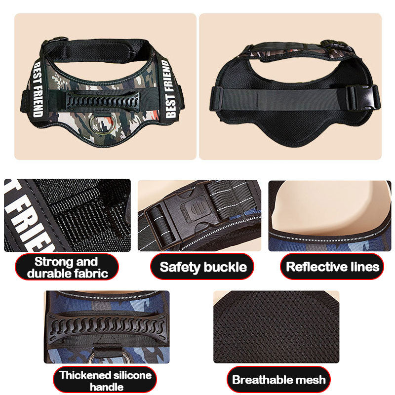 Harnais pour chien ID Tag Harnais personnalisé-1