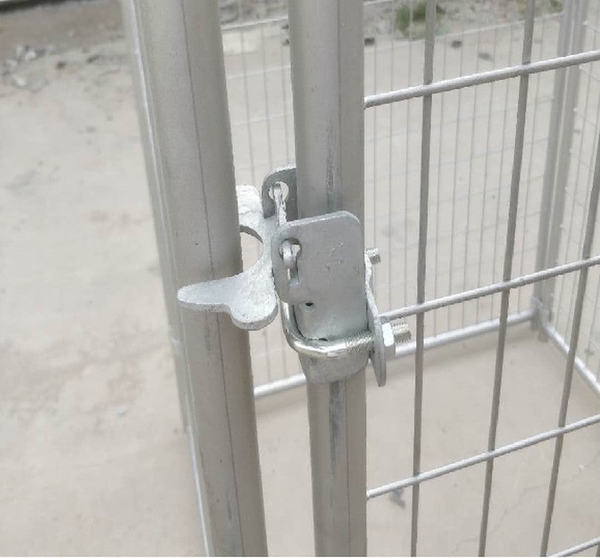 Hoge kwaliteit grote gegalvaniseerde hondenkennel voor buiten/metalen hondenrenkooi-1