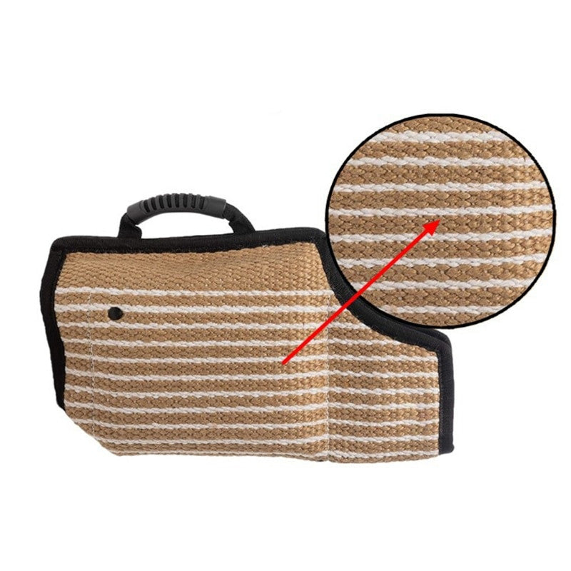 Sterke Jute Hond Bijt Mouw Sleepboot Werk Puppy Training-2