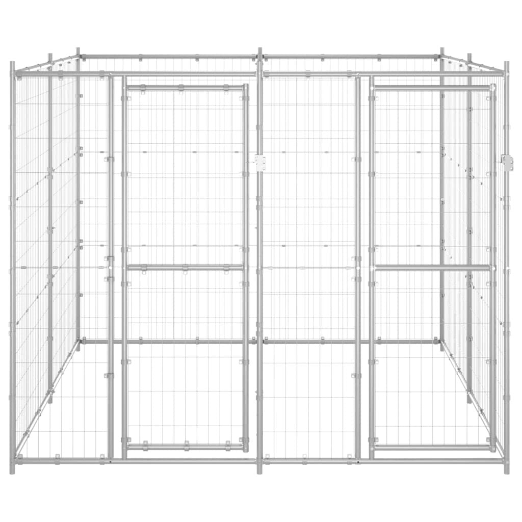 Outdoor Grote hondenkennel Gegalvaniseerd staal-4
