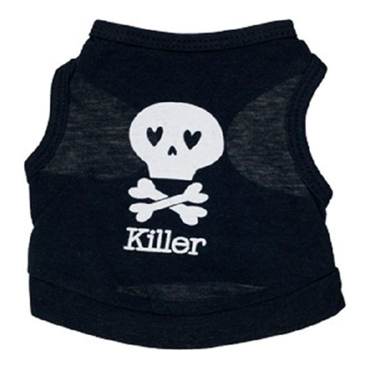 T-shirt chien tête de mort noir par Doggy Doo Little