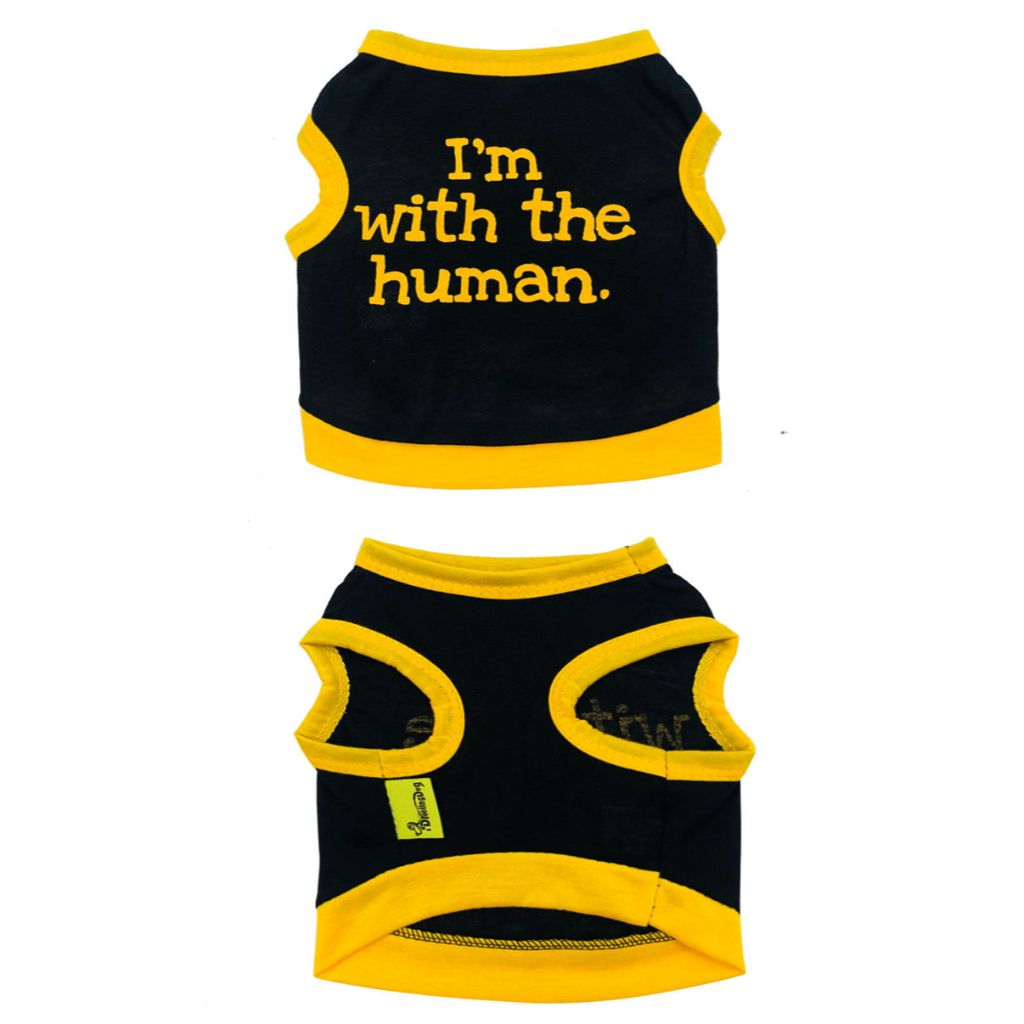 Ik ben met de menselijke hond T-Shirt van Doggy Doo Little-1