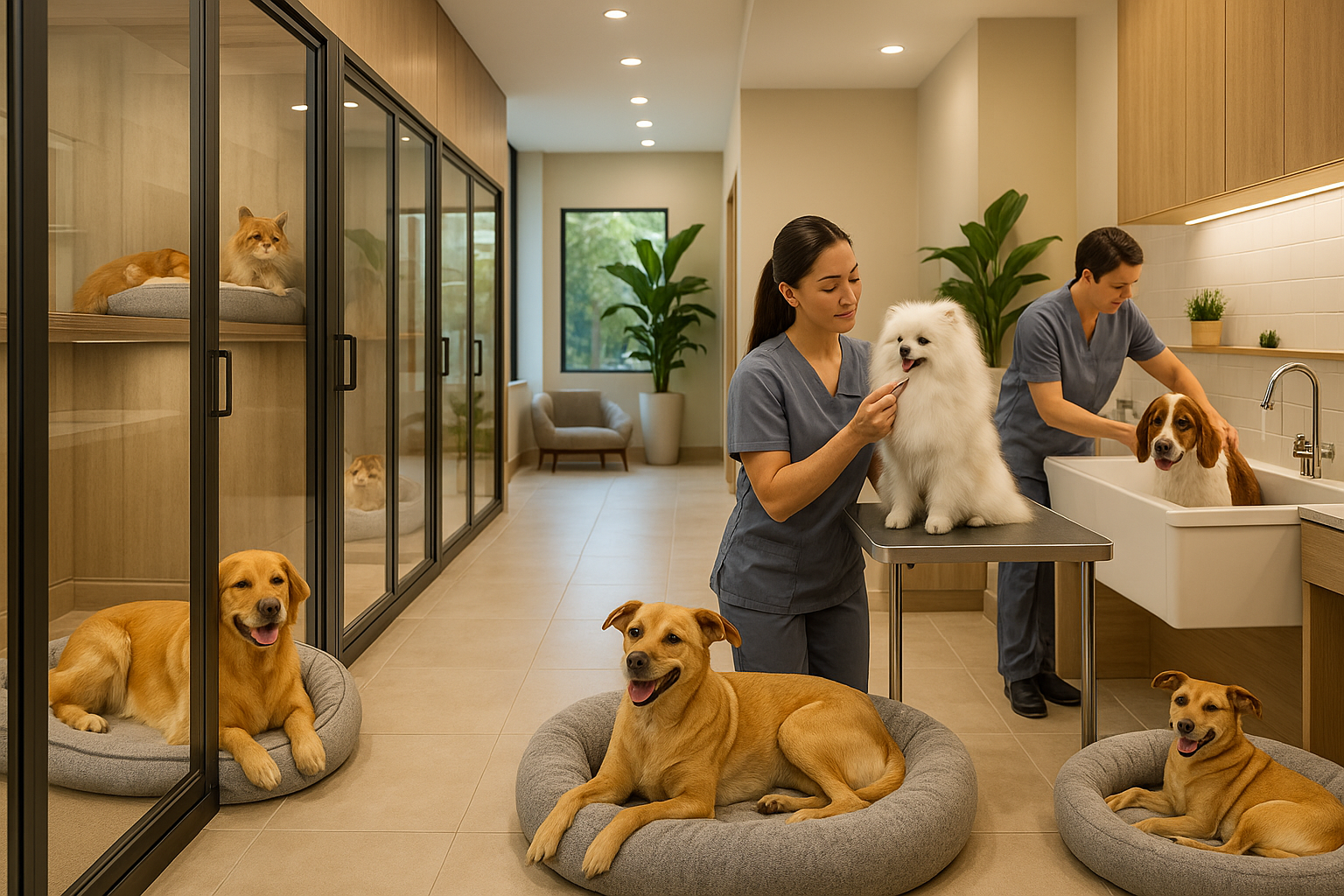 need a photo like picture of a pet hotel or SPA for my website to illustrate that service