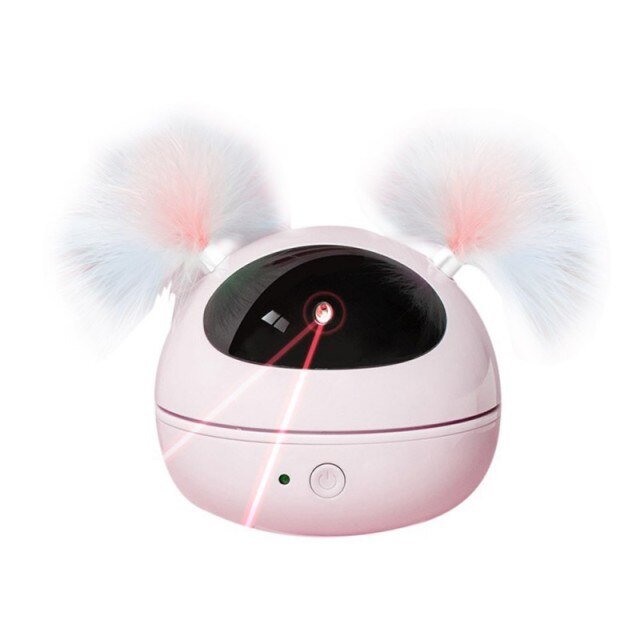 Elektrisch interactief kattenspeelgoed Ball Feather infrarood licht plagen plagen Cat Stick Toys-1