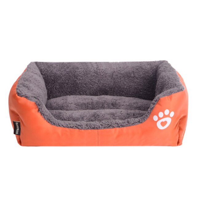 Pet Cat Chien Lit Chaud Chien Maison Doux Nid Polaire Chiens Paniers Mat Automne Hiver Étanche Kennel S/M/L-1