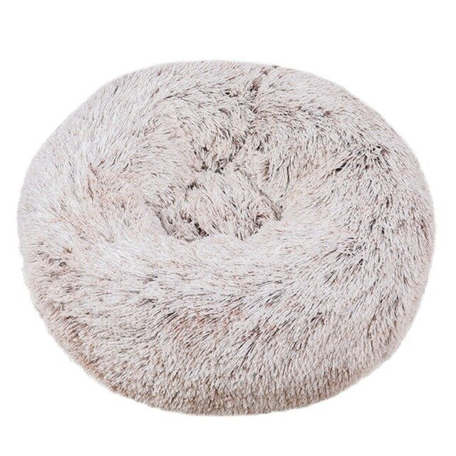 Rond kattenbed Warm slapend kattennest voor honden Mand Huisdierproducten Kussen Zacht lang pluche kattenbed Mat Kat Huis Dieren Sofa-7