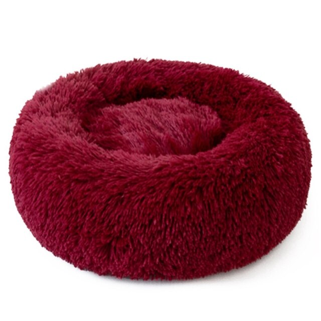Rond kattenbed Warm slapend kattennest voor honden Mand Huisdierproducten Kussen Zacht lang pluche kattenbed Mat Kat Huis Dieren Sofa-1