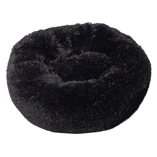 Rond kattenbed Warm slapend kattennest voor honden Mand Huisdierproducten Kussen Zacht lang pluche kattenbed Mat Kat Huis Dieren Sofa-2