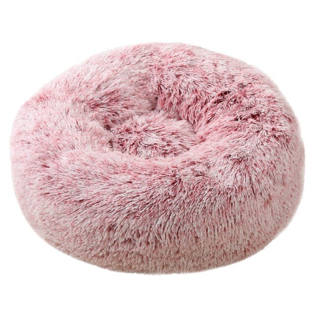 Rond kattenbed Warm slapend kattennest voor honden Mand Huisdierproducten Kussen Zacht lang pluche kattenbed Mat Kat Huis Dieren Sofa-4